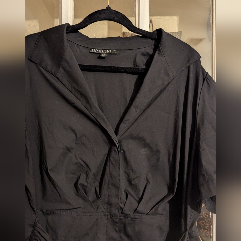 Lafayette 148 Tie Waist Shirt Dress 18 Plus - Picture 3 of 6
